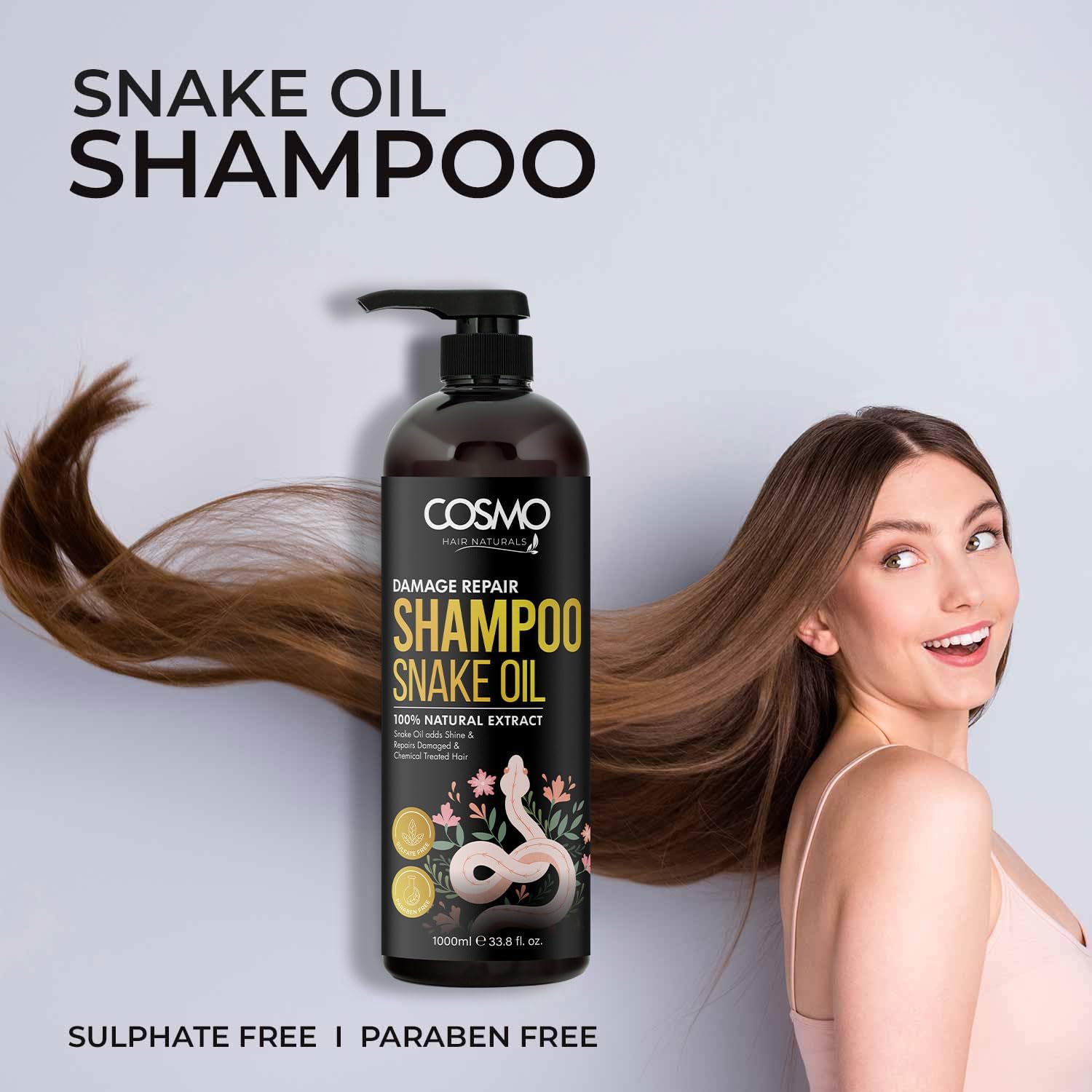 Cosmo Damage Repair Snake Oil Shampoo 1000ml