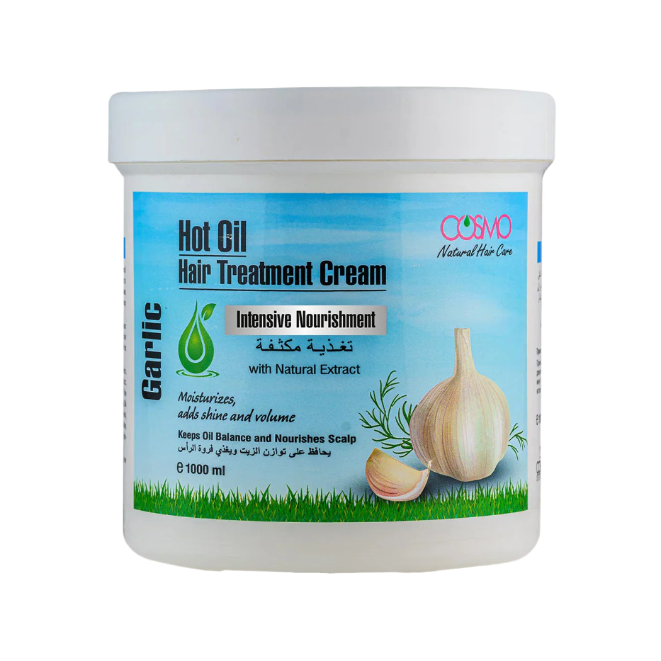 Hot Oil Hair Treatment Cream Garlic Oil 1000ml by Cosmo
